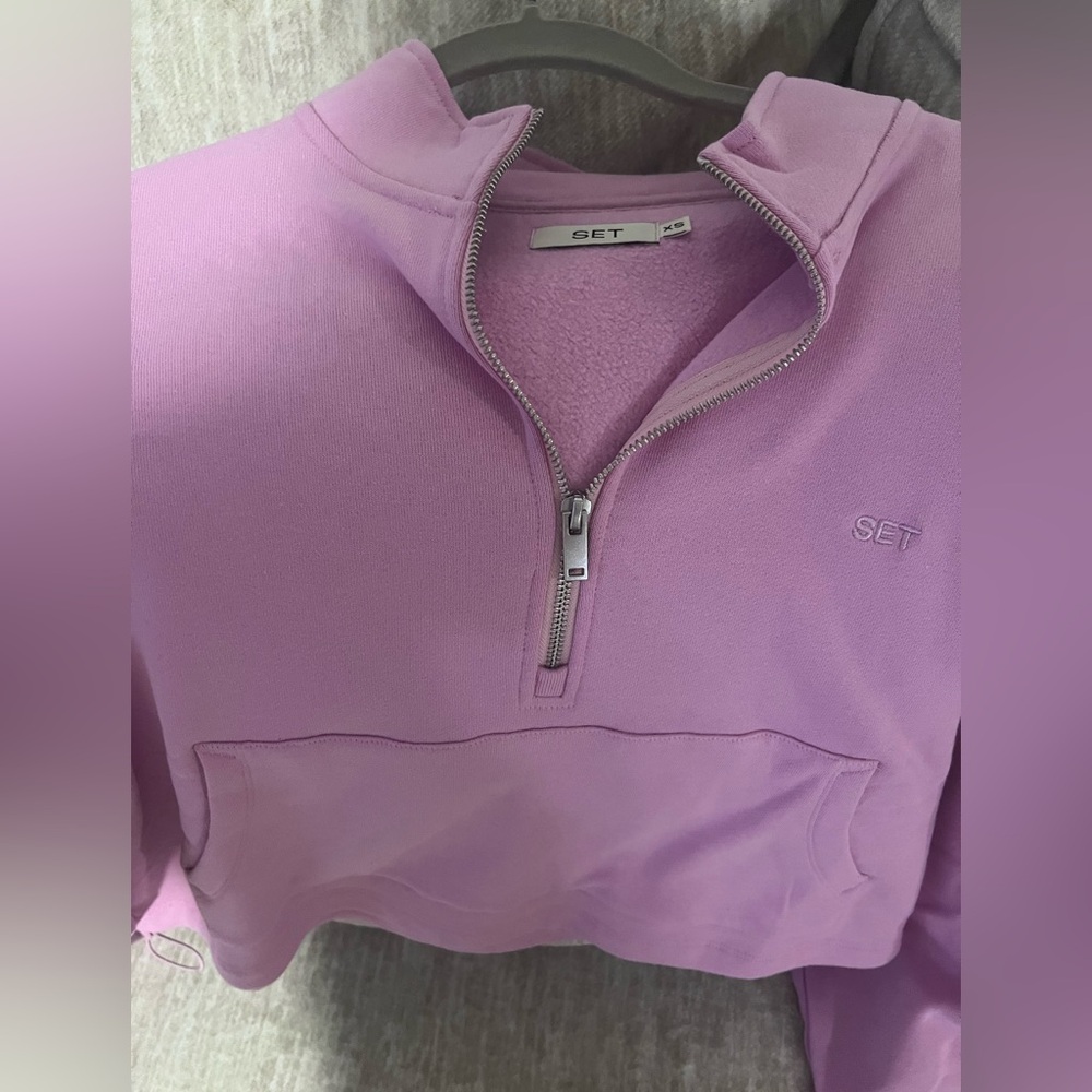 SET Active Pink Half-Zip Sweatshirt